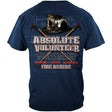Absolute Volunteer Firefighter Blue Print Navy T-Shirt