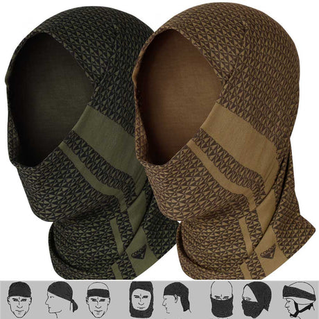 Condor Multi Wrap Patterned Scarf & Mask