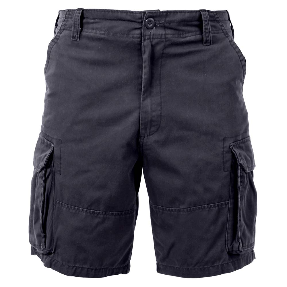 パンツ 1PIU1UGUALE3 BLACK MILITARY CARGO SHORTS Vintage Black Military Style Cargo Shorts