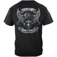 Steel Fire Wings Firefighter T-Shirt - Foil Stamp Black