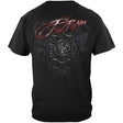 Red Foil Script Firefighter T-Shirt - Black