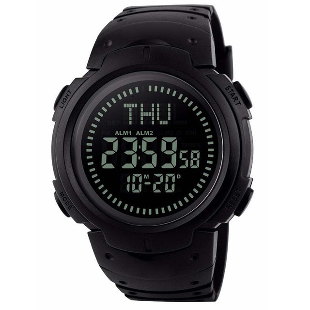 Deluxe Multi-Function Black Digital Water Resistant Watch