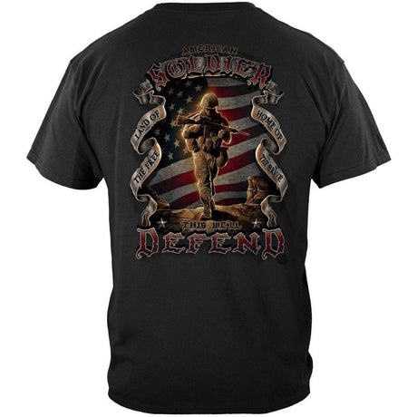 American Soldier This We'll Defend Black T-Shirt