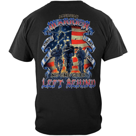 American Warrior No One Left Behind T-Shirt- Black