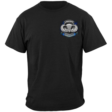 Airborne Army Service Honor Sacrifice T-Shirt - Black