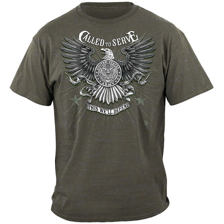 Army Called to Serve T- Shirt - Heather Green