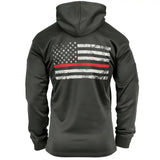 Thin Red Line Flag Concealed Carry Hooded Sweatshirt