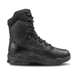 The Condor Brigade 8-inch Tactical Boots, shown from the side on a plain white background, feature a black design with a rugged sole, reinforced panels, and ankle support.