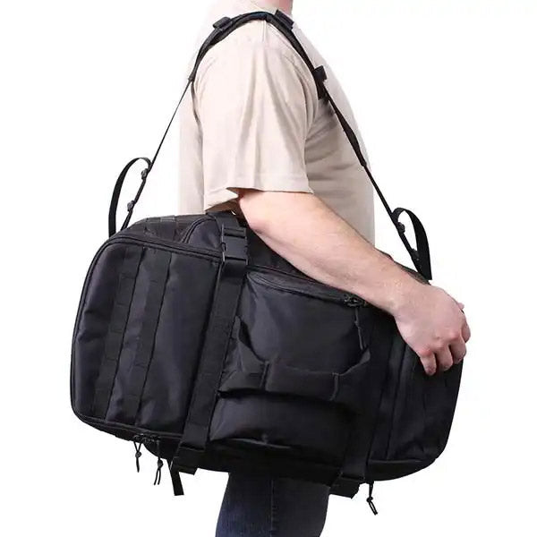 Black Tactical 3-in-1 Convertible Mission Bag