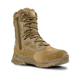 The Condor Brigade 8-inch Tactical Boots - Zip in coyote brown feature a lace-up design.