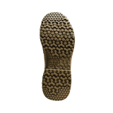 The image shows the sole of the Condor Brigade 8-inch Tactical Boots - Zip (Coyote Brown) featuring a hexagonal and cross-shaped tread pattern with "CONDOR" printed near the center.