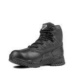 The Condor Brigade 6-inch Tactical Boots in black feature a rugged sole, reinforced upper, metal eyelets, mesh panels, and visible stitching, shown on a plain white background.