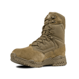 The Condor Brigade 8-inch Tactical Boots - AR670 in coyote brown feature a rugged rubber sole, high ankle support, and lace-up front, shown against a plain white background.