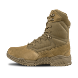 The Condor Brigade 8-inch Tactical Boots - AR670 feature a tan color, high ankle support, rugged sole, and lace-up front, shown against a plain white background.