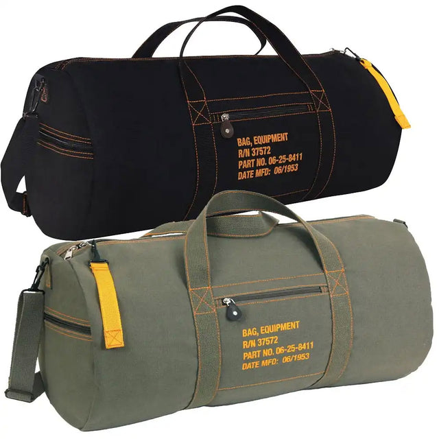 24 Inch Canvas Retro Military Style Equipment Duffle Bag