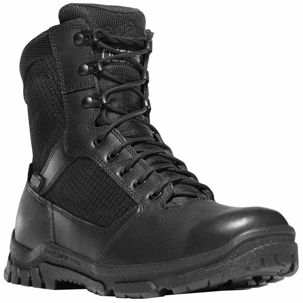 Danner Lookout Side-Zip 8-inch Black Waterproof Duty Boot