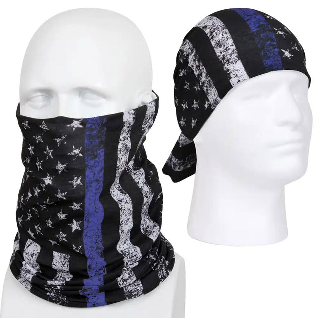 Thin Blue Line US Flag Multi-Use Wrap