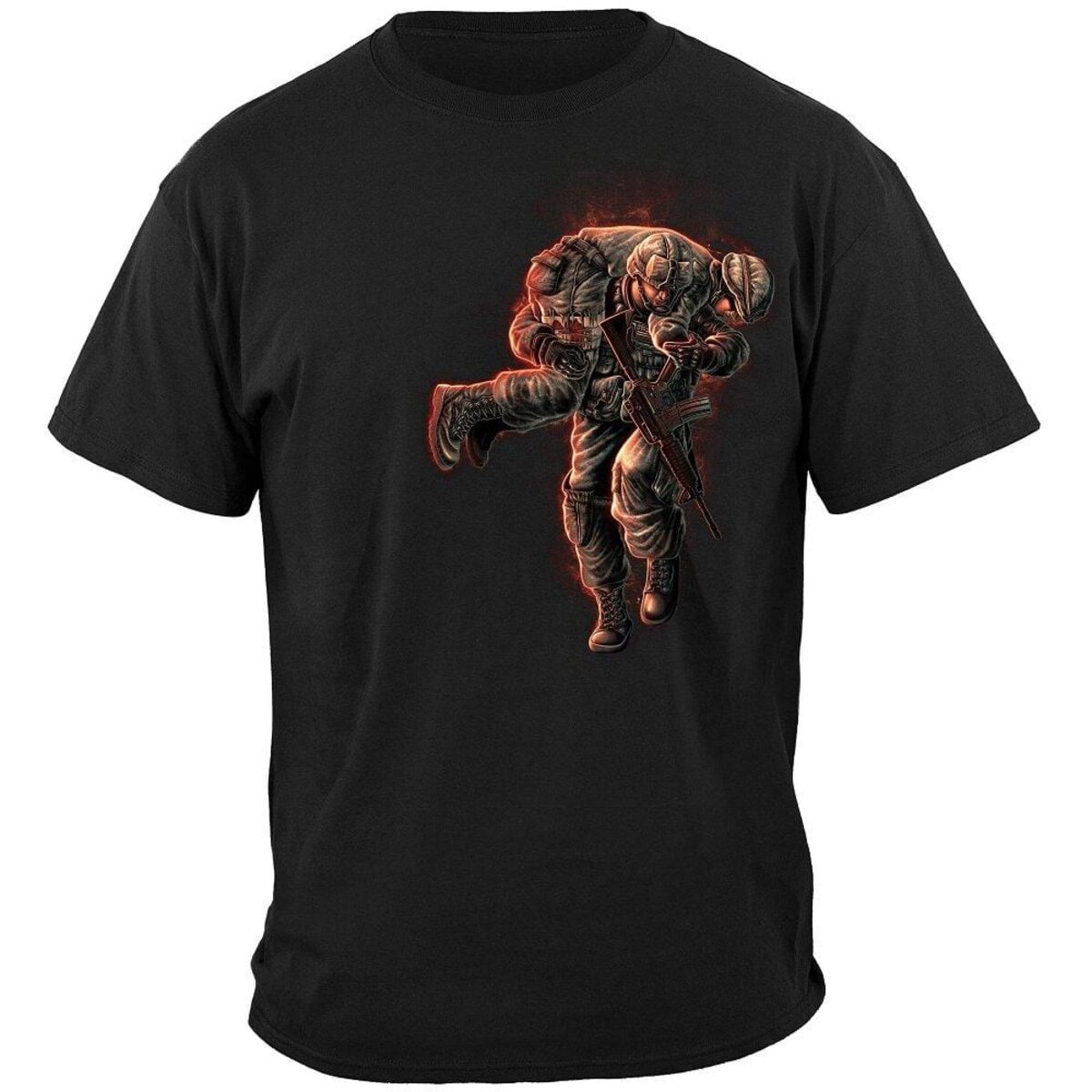No One Gets Left Behind Soldier T-Shirt - Black