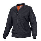 Women's Lightweight Black MA-1 Flight Jacket