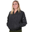 Women's Lightweight Black MA-1 Flight Jacket