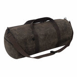 24-Inch Vintage Round Waxed Canvas Duffle Bag