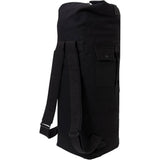 22-Inch Black Canvas Military Duffle Bag