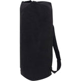 22-Inch Black Canvas Military Duffle Bag