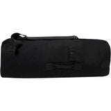 22-Inch Black Canvas Military Duffle Bag