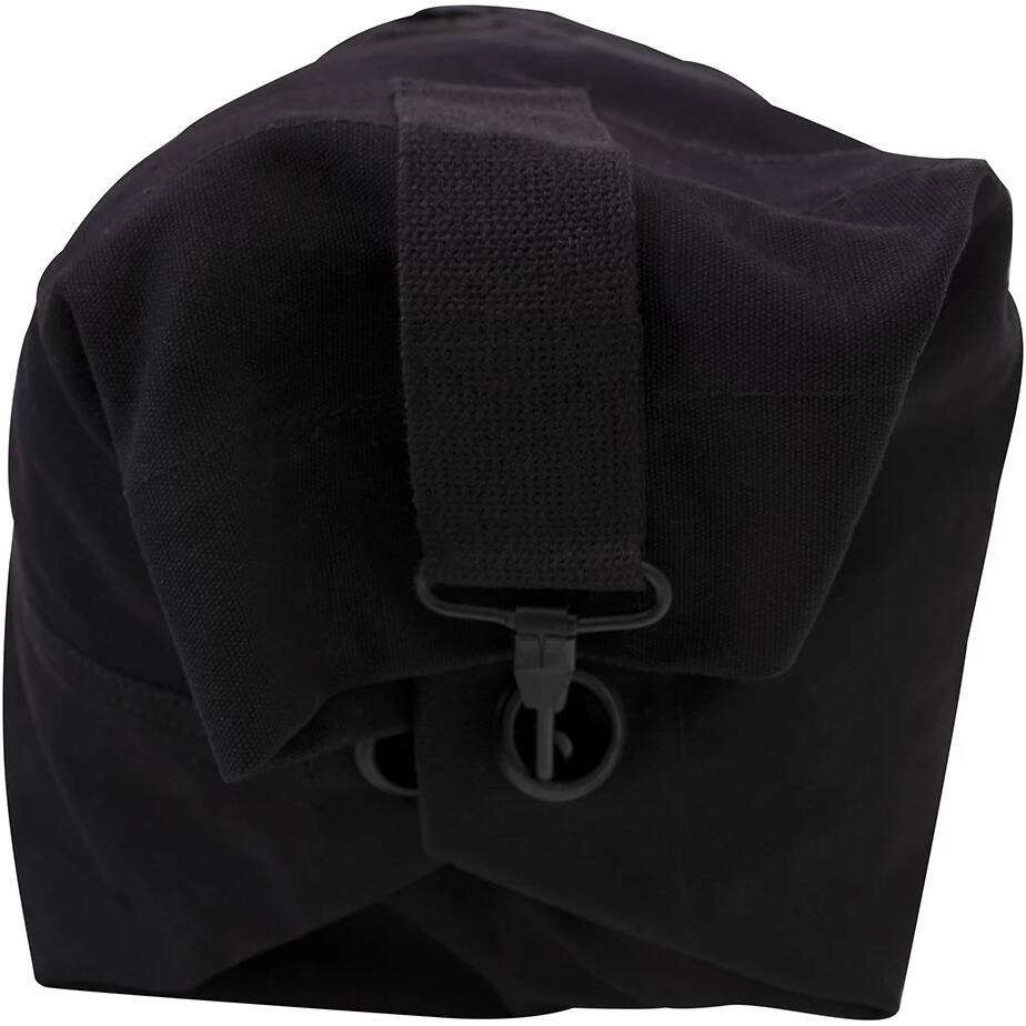 22-Inch Black Canvas Military Duffle Bag