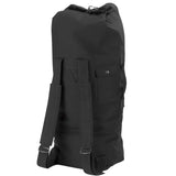 22-Inch Black Canvas Military Duffle Bag