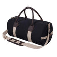 19 Inch Canvas Leather Accented Military Style Duffel Bag