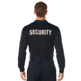 Security Black Moisture Wicking Long Sleeve Polo Shirt