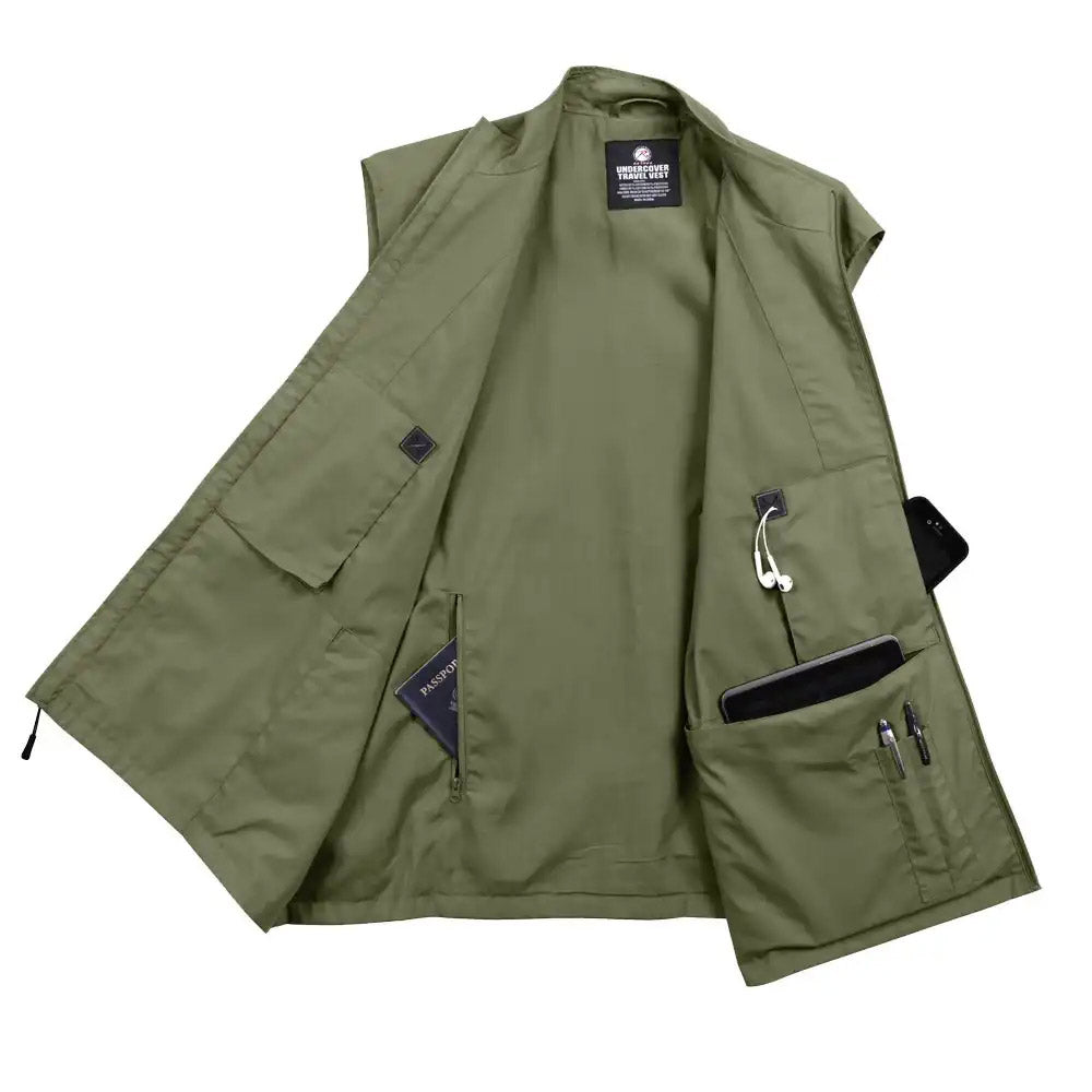 Olive Drab Lightweight Undercover Travel Vest