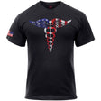 Caduceus Medical Symbol Flag T-Shirt by Rothco