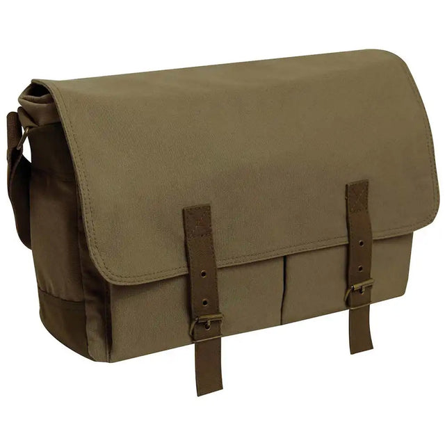 Rothco Vintage Two-Tone Olive Drab Canvas Messenger Bag