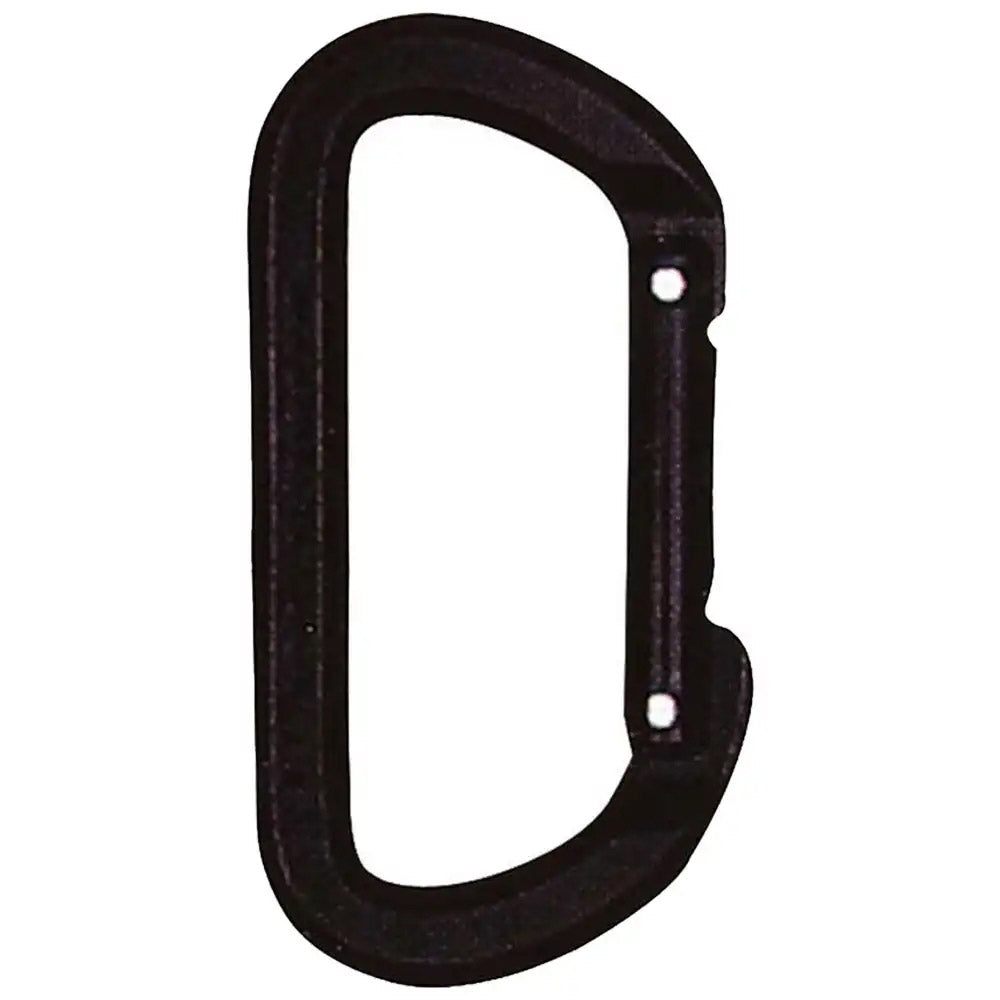 Black 105mm D Climbing Carabiner