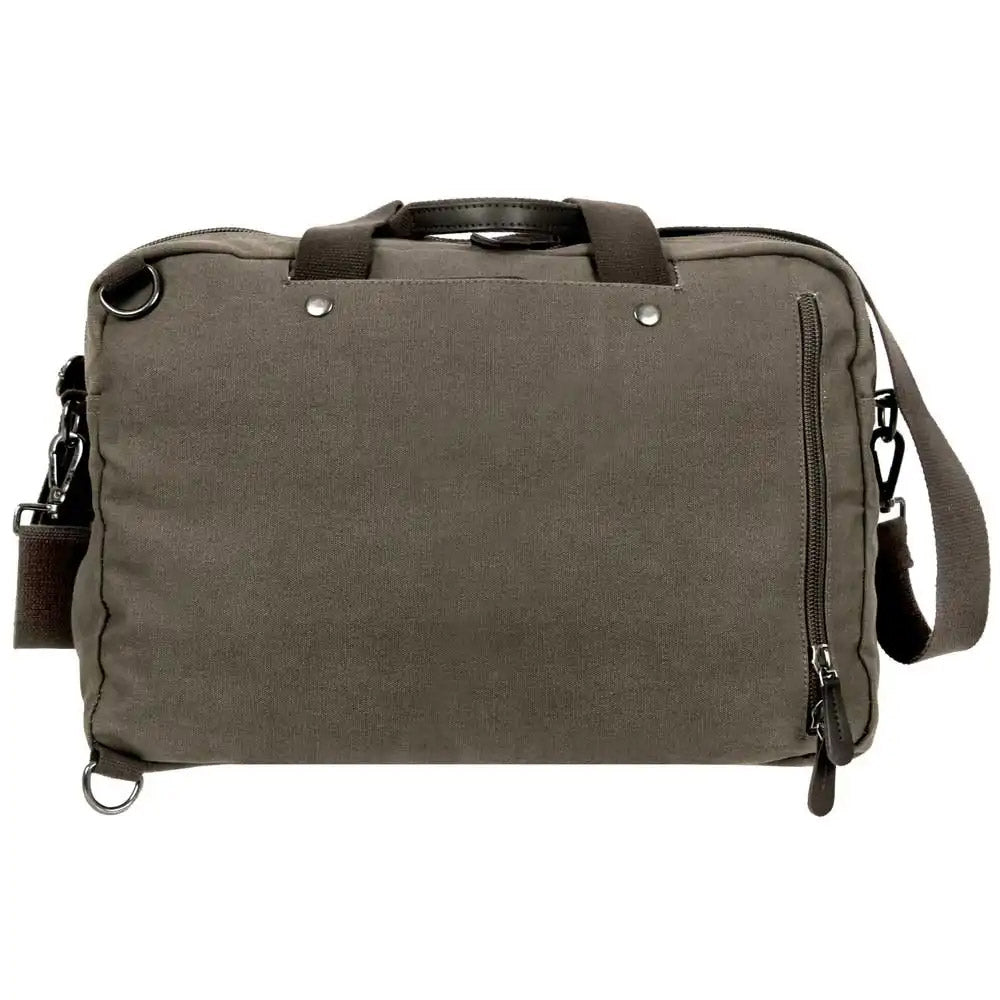 Vintage Military Style Convertible Canvas Briefcase Backpack