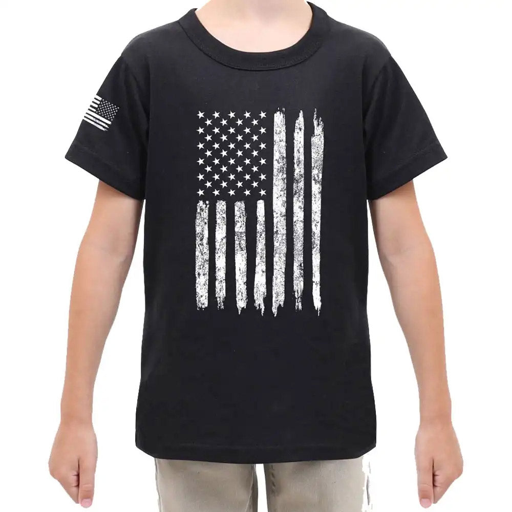 Kids Distressed US Flag T-Shirt