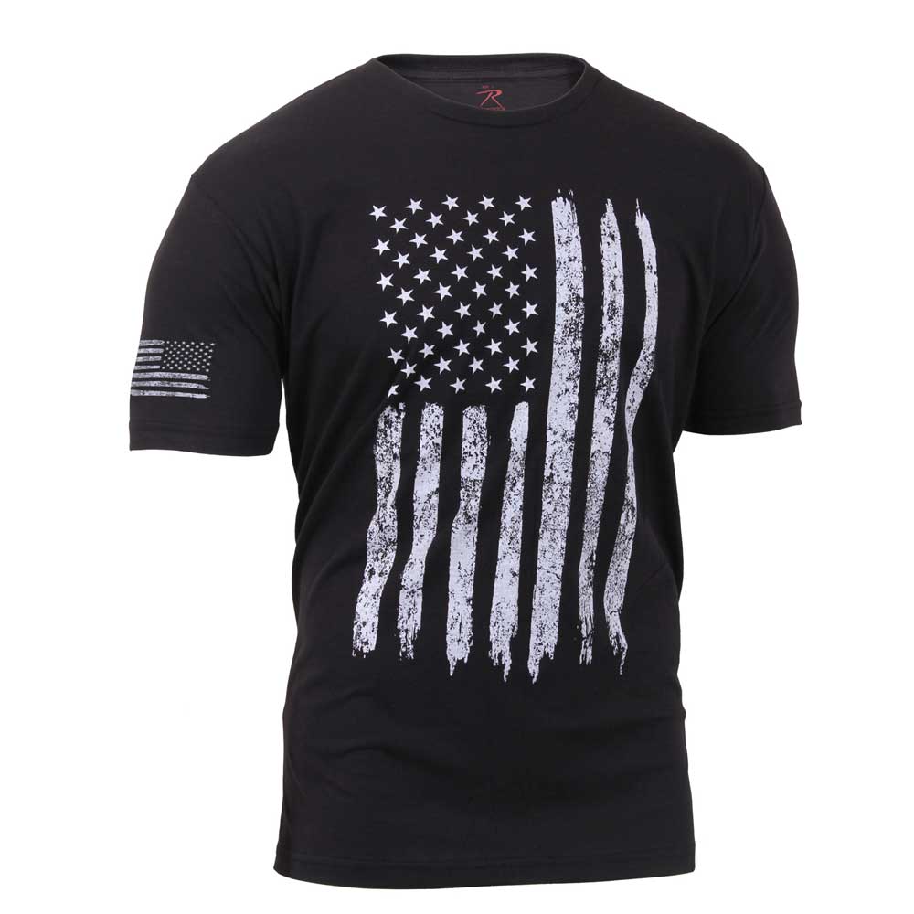 Men's Distressed American Flag T-Shirt