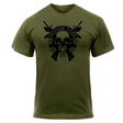 Olive Drab Molon Labe Skull Military T-Shirt