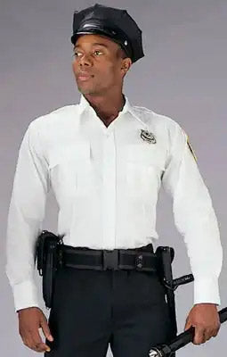 Genuine Police Issue White Long Sleeve Uniform Shirt