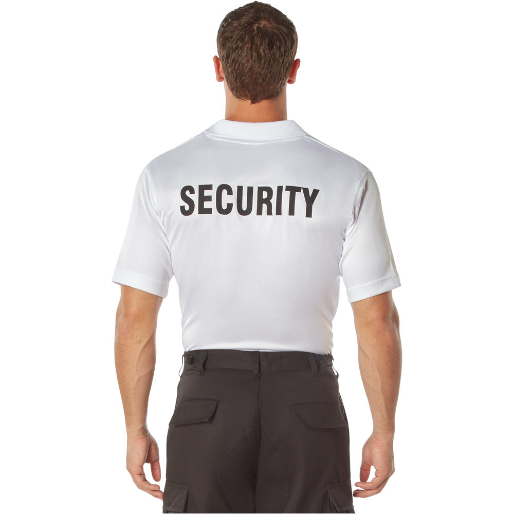 Moisture Wicking White Security Polo Shirt