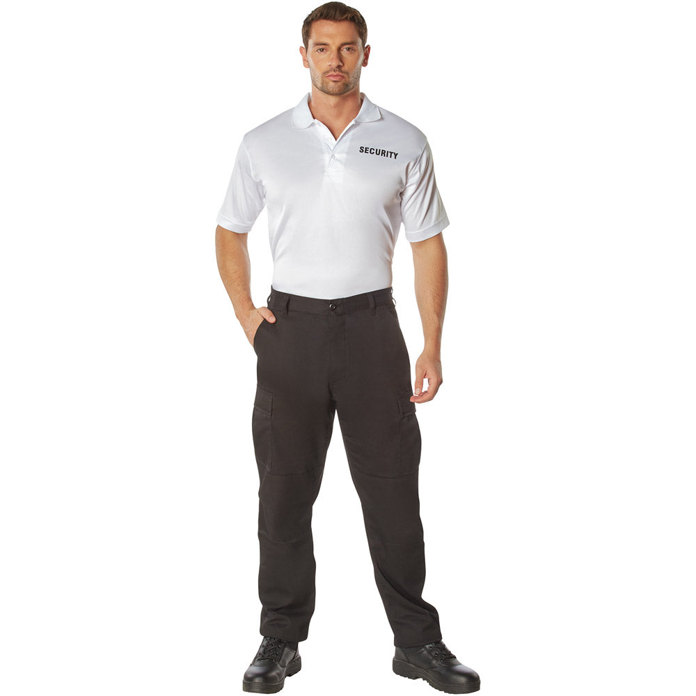 Moisture Wicking White Security Polo Shirt