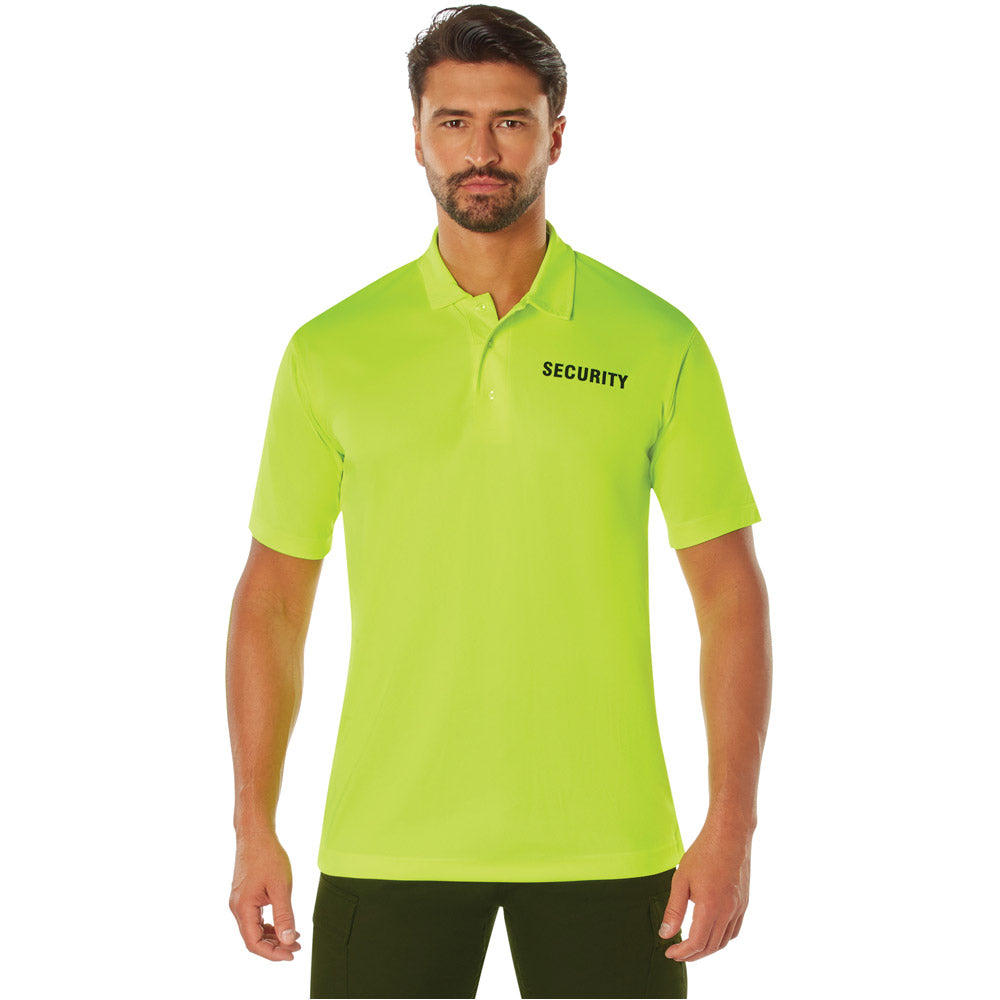 Safety Green Security Moisture Wicking Polo Shirt