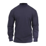 Navy Blue Mock Turtleneck Shirt