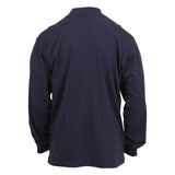 Navy Blue Mock Turtleneck Shirt