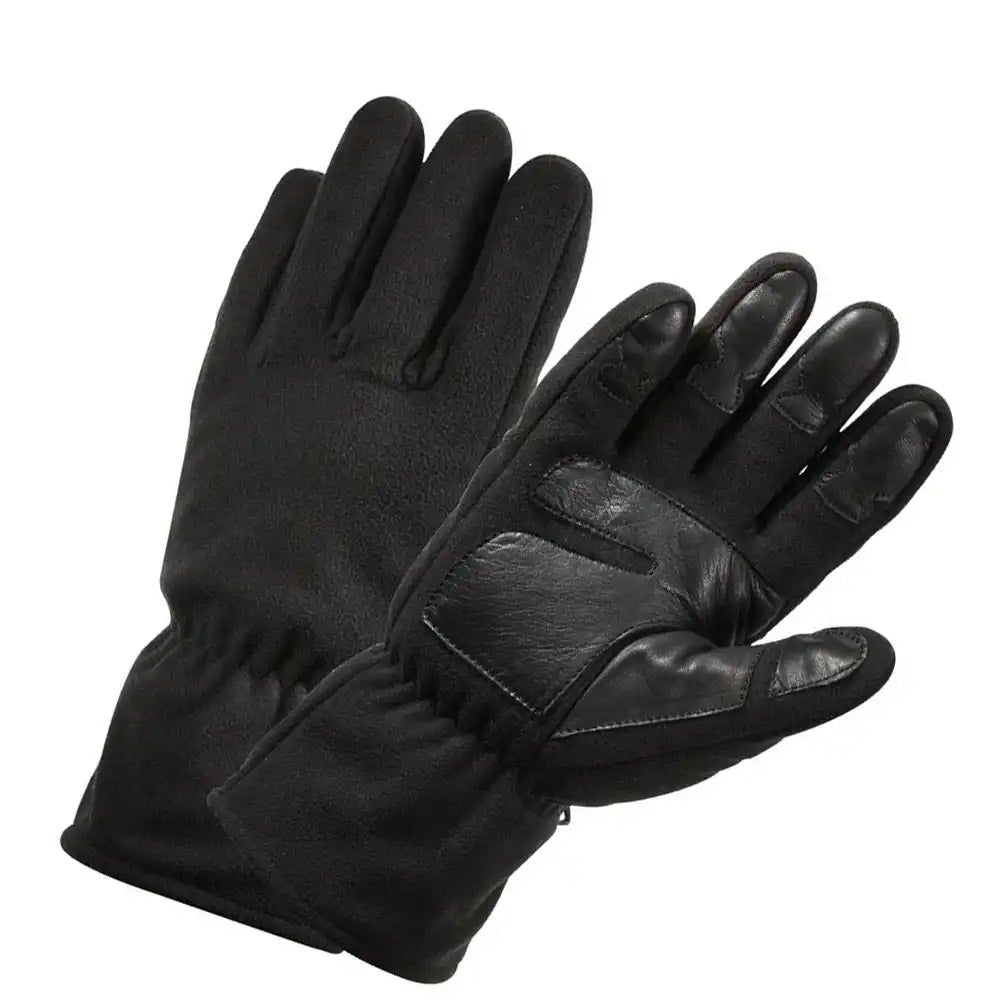 Black Waterproof Micro Fleece Winter Gloves