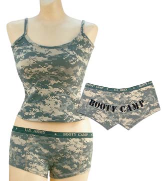 Women's ACU Digital Camouflage Booty Camp Boyshorts