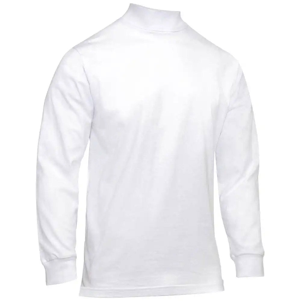 White Mock Turtleneck Long Sleeve Shirt