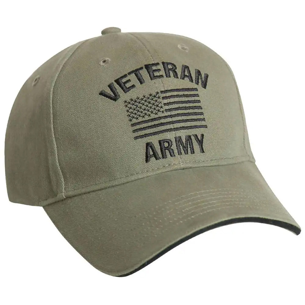 Rothco Vintage Army Veteran US Flag Baseball Cap